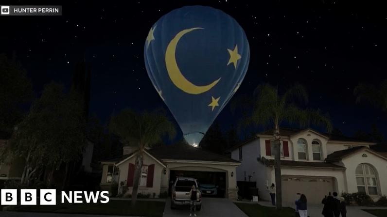 Balão de ar quente faz pouso de emergência no quintal da Califórnia