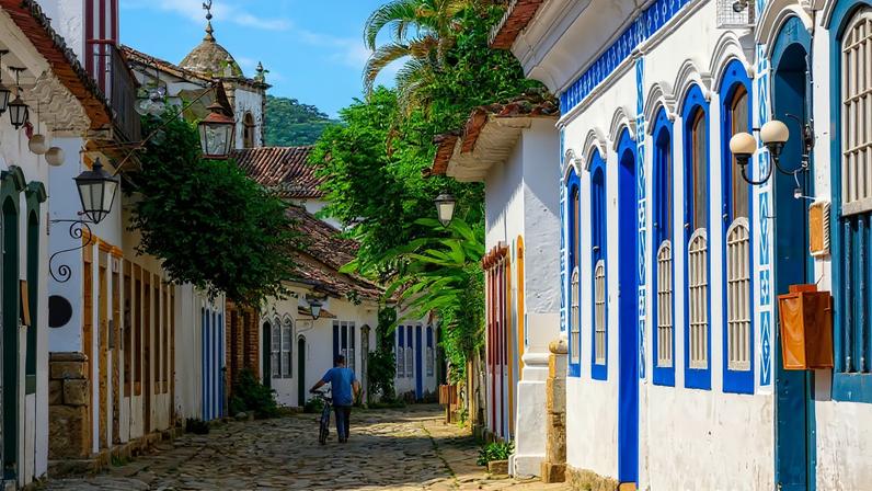 Paraty é famosa pelas casas coloridas do século XVIII