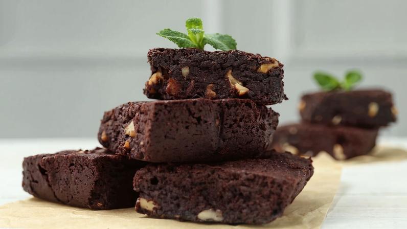 Brownie de chocolate com nozes