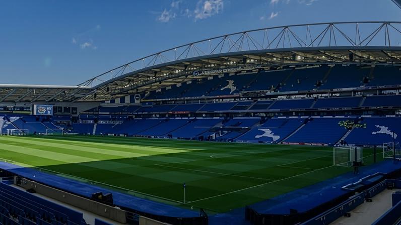 The Amex Stadium in sunshine before Brighton v Chelsea.