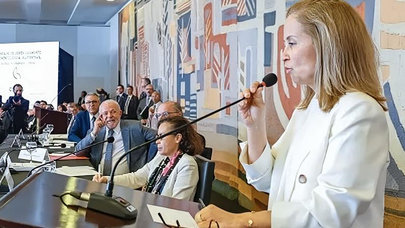 Socióloga e pecuarista, Teresa Vendramini, durante Sessão Inaugural do Conselho de Desenvolvimento Econômico Social Sustentável (CDESS)