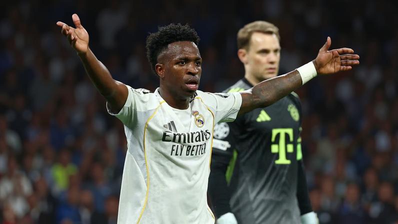 Vini Jr. teve lance polêmico com jogador do Bayern em derrota na Champions