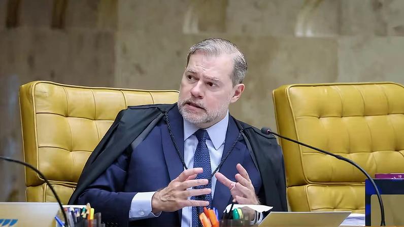 Ministro Dias Toffoli, durante a sessão plenária do STF. — Foto: Gustavo Moreno/STF