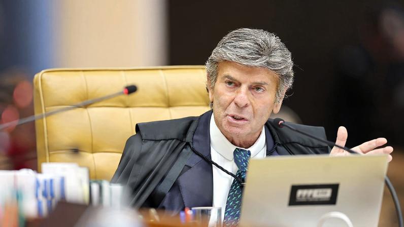 Ministro Luiz Fux durante julgamento no Supremo — Foto: Luiz Silveira/STF