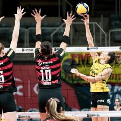 Praia Clube enfrenta Sesc Flamengo na semifinal da Superliga Feminina