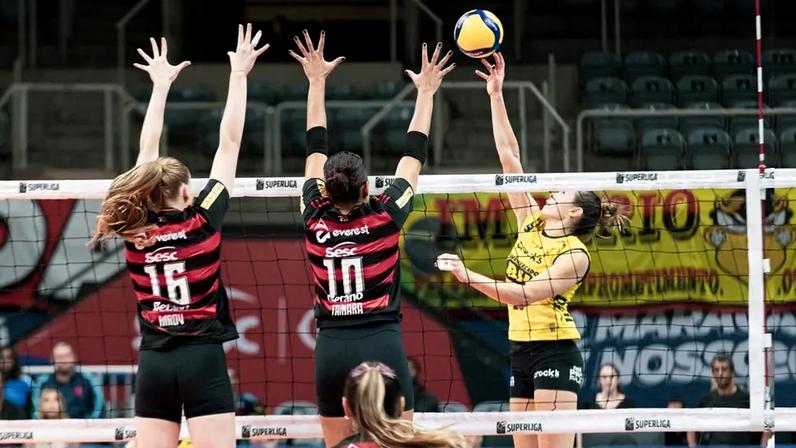 Sesc RJ Flamengo x Praia Clube pela semifinal da Superliga Feminina 25/26 (Foto: Mariana Sá/CRF)