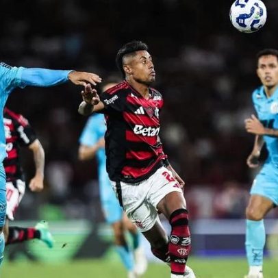 Lautaro abre o placar com golaço em Flamengo x Santos