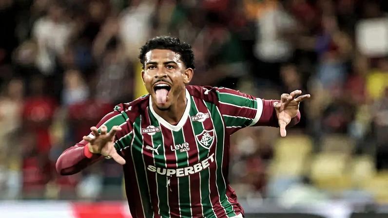 John Kennedy comemora gol em Fluminense x Flamengo (Lucas Merçon/ Fluminense FC)