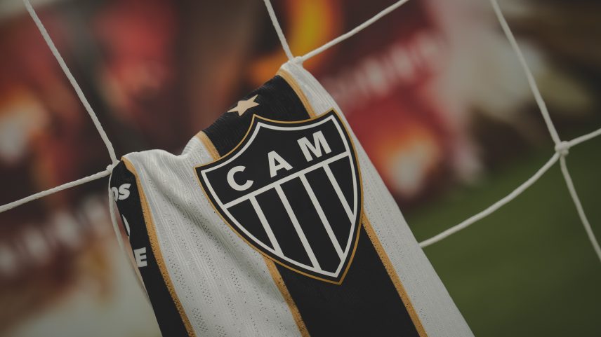 Escudo; camisa; Atlético-MG — Foto: Pedro Souza / Atlético-MG