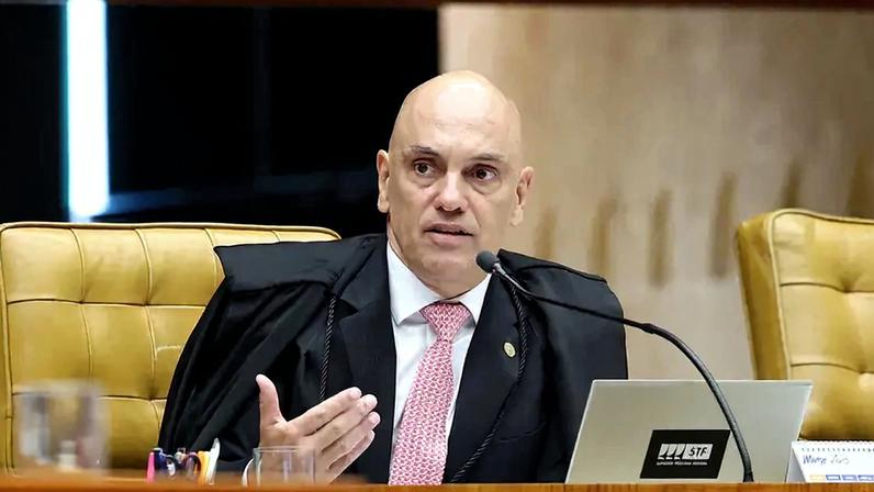 O ministro Alexandre de Moraes, durante sessão do STF