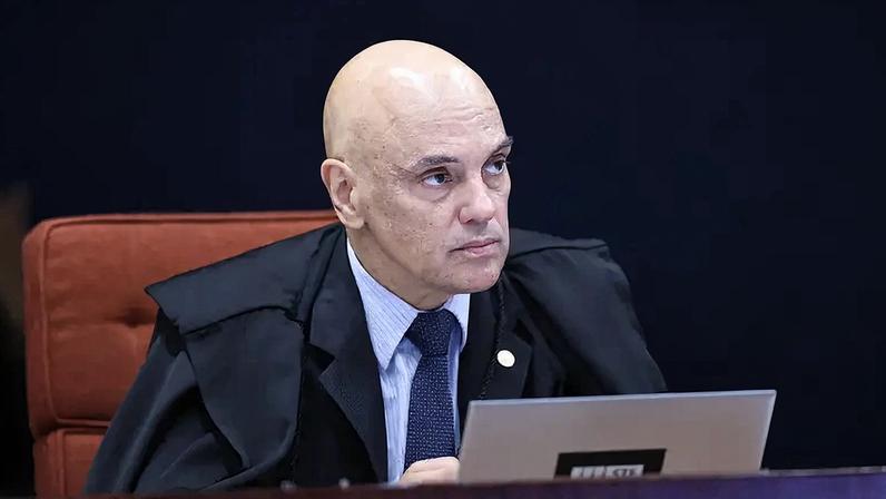 O ministro Alexandre de Moraes, durante sessão da Primeira Turma do STF