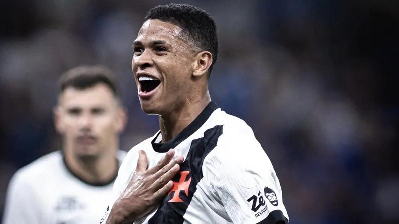 Cauan Barros comemora gol contra o Cruzeiro (Foto: Matheus Lima/Vasco)