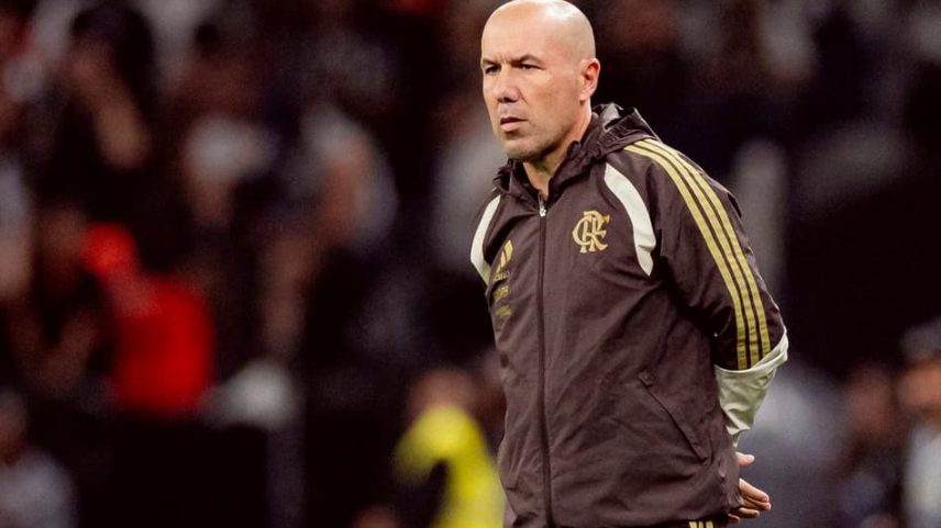 Leonardo Jardim na beira do campo em Corinthians x Flamengo (Foto: Adriano Fontes/ Flamengo)
