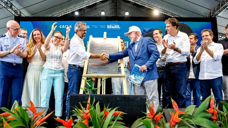 01.04.2026 - Presidente da República, Luiz Inácio Lula da Silva, durante cerimônia de inauguração das obras do campus do ITA Ceará e de celebração dos 2 anos do Programa Pé-de- Meia, na Base Aérea de Fortaleza - CE. Foto: Ricardo Stuckert / PR