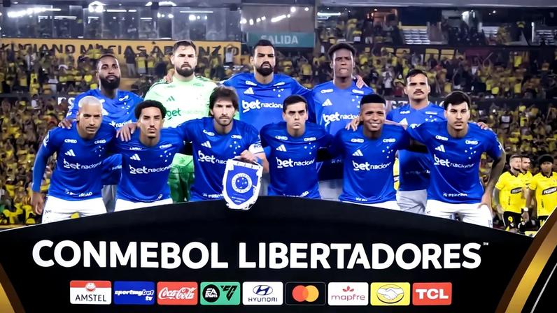 Barcelona-EQU x Cruzeiro, no Estádio Monumental Isidro Romero Carbo, em Guayaquil-EQU (Foto: Gustavo Aleixo/Cruzeiro)