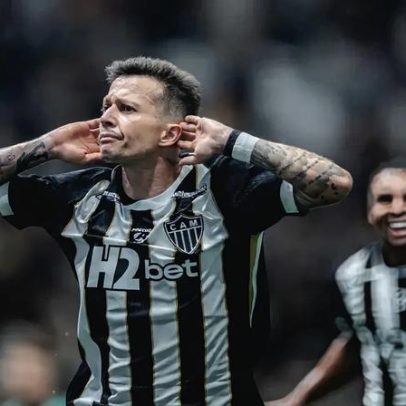Bernard abre o placar para o Atlético-MG diante do Juventud