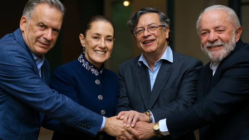 18.04.2026 - Presidente da República, Luiz Inácio Lula da Silva, durante almoço oferecido pelo Presidente da República da Colômbia ao Presidente da República, à Presidenta dos Estados Unidos Mexicanos e ao Presidente da República Oriental do Uruguai. Fotos: Ricardo Stuckert/PR