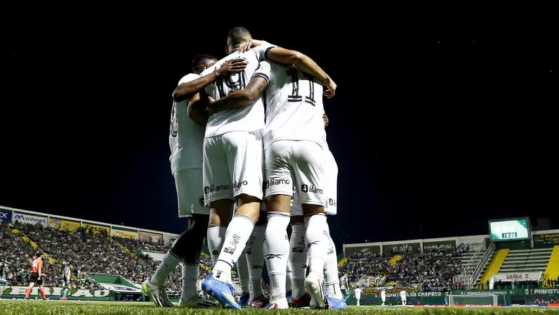 Jogadores do Botafogo comemoram gol sobre a Chapecoense — Foto: Vitor Silva/Botafogo