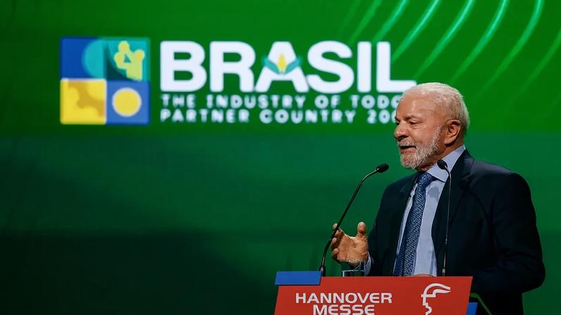 Presidente da República, Luiz Inácio Lula da Silva, durante cerimônia de Abertura da Feira Industrial de Hanôver. Foto: Ricardo Stuckert / PR