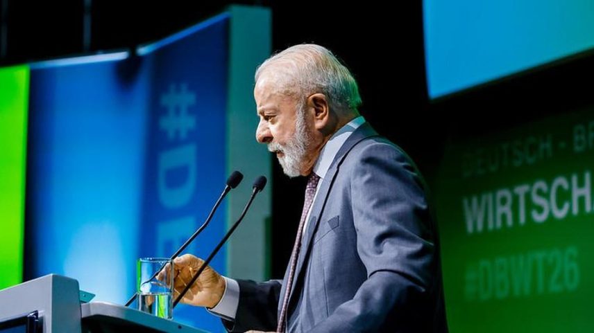 Presidente Lula durante a abertura da 42.ª Edição do Encontro Econômico Brasil-Alemanha — Foto: Ricardo Stuckert / PR