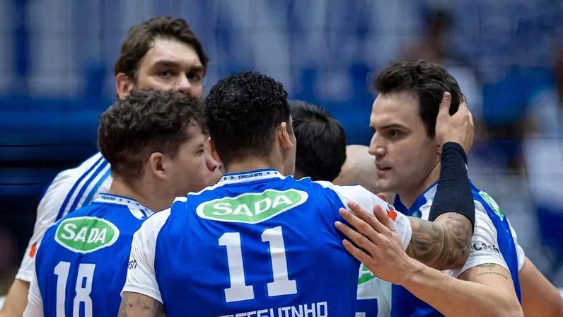 Cruzeiro vence Minas no jogo 1 da série de semifinal da Superliga Masculina 25/26 (Foto: Agência i7/Sada Cruzeiro)