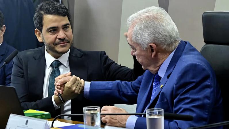 Jorge Messias é sabatinado na Comissão de Constituição, Justiça e Cidadania do Senado, nesta quarta-feira (29) — Foto: Geraldo Magela/Agência Senado