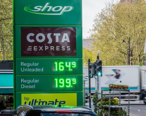 A BP petrol station, in Hampstead, earlier this month