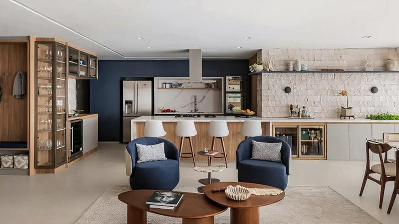 Antes de optar pela integração dos ambientes, é importante entender as necessidades dos moradores Projeto: BMA Studio |