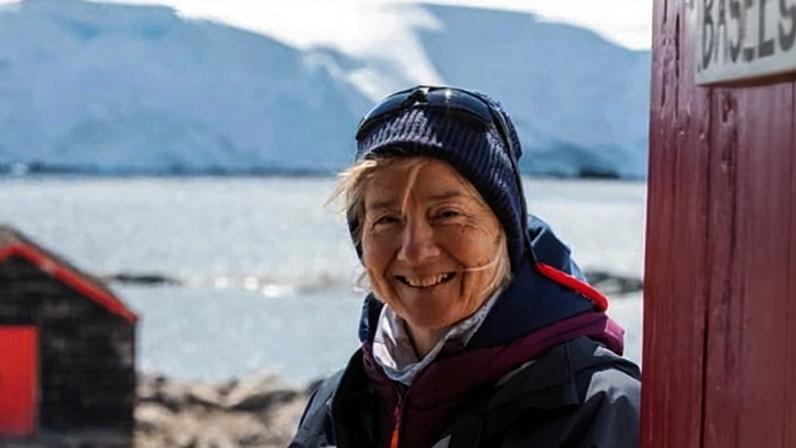 Amanda Barry at Port Lockroy.