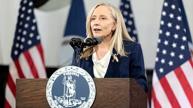 Virginia’s governor, Abigail Spanberger, pictured in Williamsburg, Virginia, on 24 February 2026, signed the bill into law on Monday.