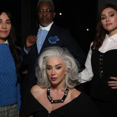 Claudia Raia ao lado do elenco brasileiro de O diabo veste Prada