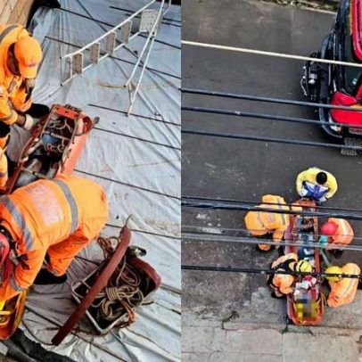 Trabalhador sofre descarga elétrica de alta tensão em obra em Uberlândia