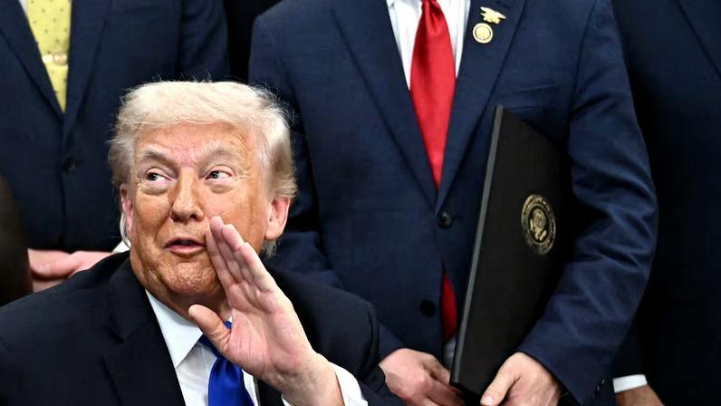 Presidente dos Estados Unidos cita jogo entre Inter Miami e a equipe brasileira no Mundial de Clubes. Crédito: Reprodução/AP