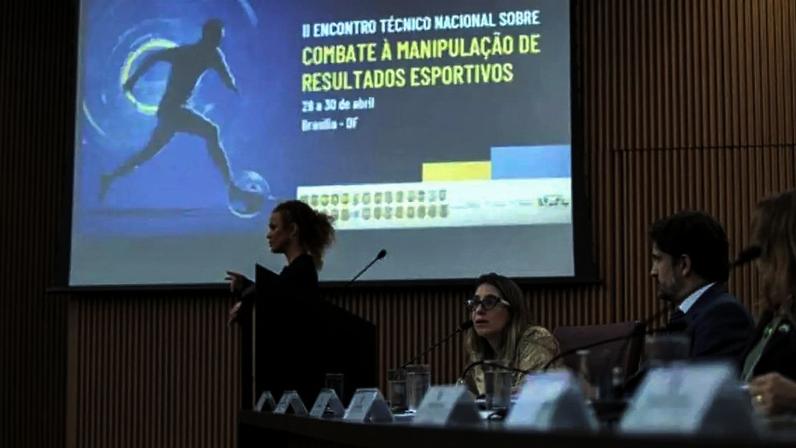 Daniele Correa Cardoso, Secretaria de Prêmios e Apostas (SPA), participou da abertura do II Encontro Técnico Nacional sobre Combate à Manipulação de Resultados Esportivos –