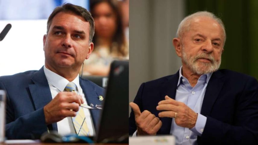 O senador Flávio Bolsonaro tem vantagem sobre o presidente Lula em São Paulo