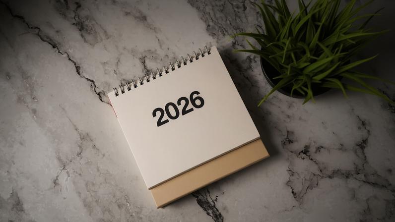 Imagem coloria do calendário de 2026