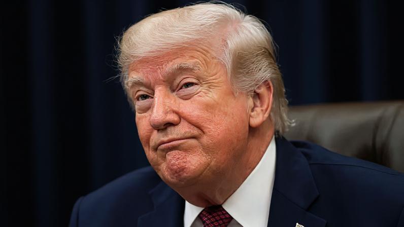 Presidente americano Donald Trump — Foto: Allison Robbert/ EPA/Shutterstock