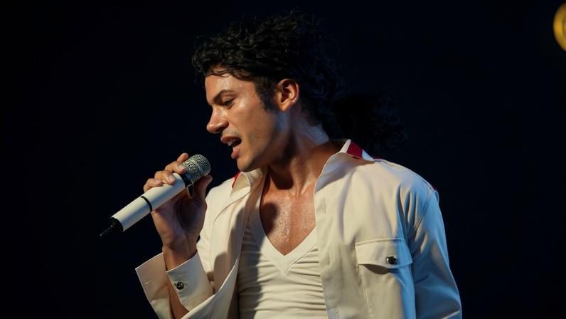 Cena do filme 'Michael', estrelado por Jaafar Jackson