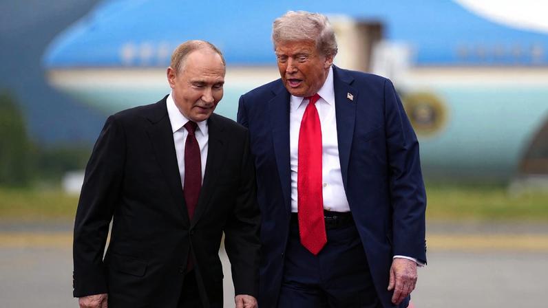 1 de 1 Presidentes da Rússia e dos Estados Unidos, Vladimir Putin e Donald Trump - Foto: Andrew Harnik/Getty Images
