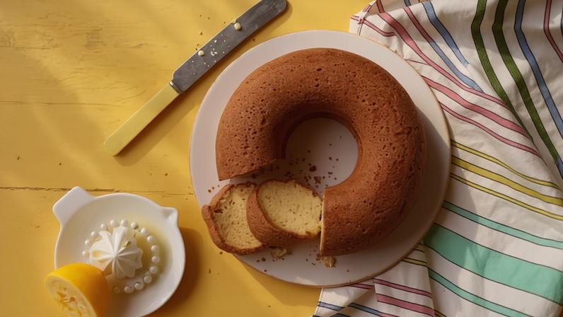 Record breaking prep time … Ricotta and lemon ring cake.