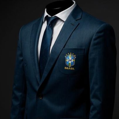 Imagens das roupas da seleção brasileira para a viagem à Copa do Mundo