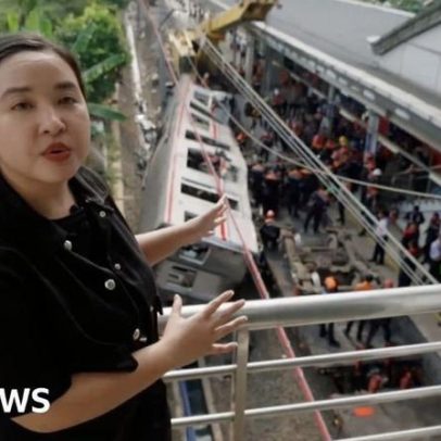 BBC relata local de acidente ferroviário fatal na Indonésia