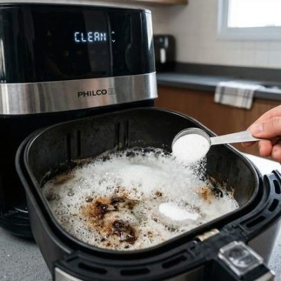 Como limpar a air fryer com percarbonate de sódio: passo a passo