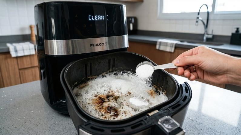 Como limpar a air fryer com percarbonate de sódio: passo a passo
