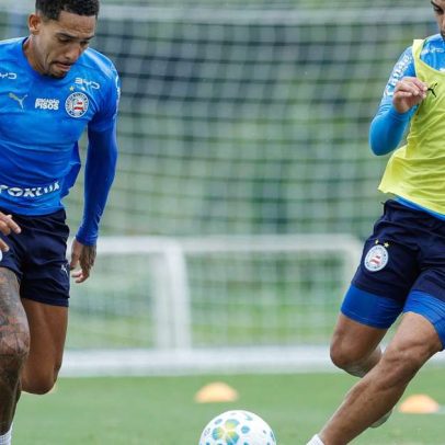 Elenco do Bahia faz treino tático olho no São Paulo