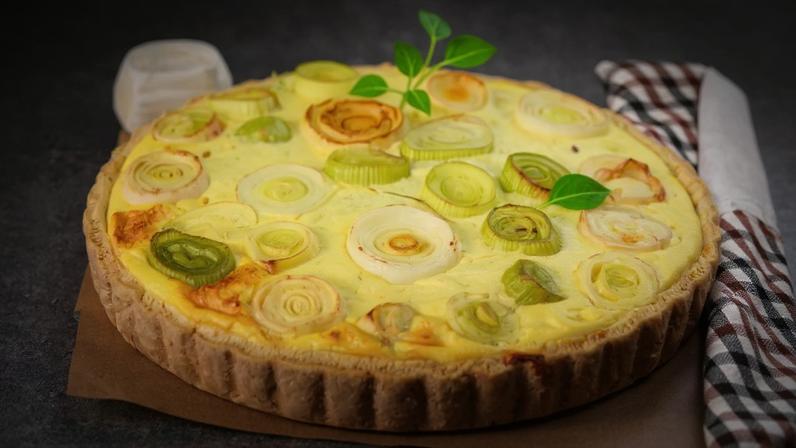 Quiche de alho-poró