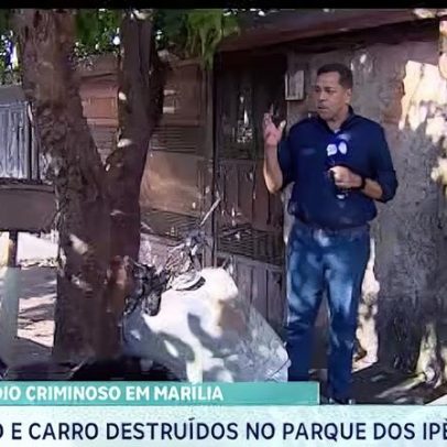 Incêndio criminoso em Marília destrói moto e carro no Parque dos Ipês