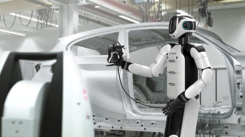 Estima-se que o número de robôs humanoides fabricados na Europa crescerá significativamente até 2030. Foto: Bloomberg