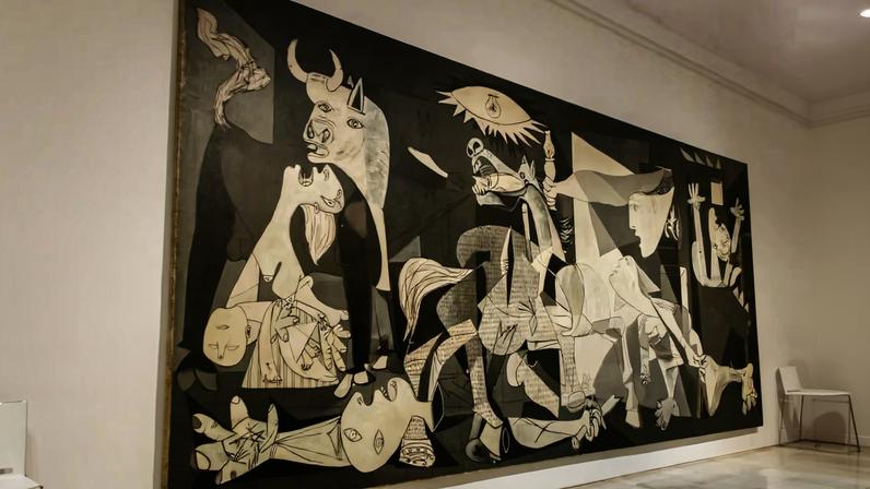 Guernica (1937) has been displayed in a purpose-built gallery in Madrid's Reina Sofía since 1992.