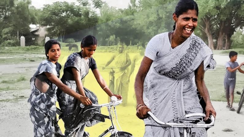 A bicicleta trouxe energia e entusiasmo à campanha pela alfabetização na Índia, nos anos 1990